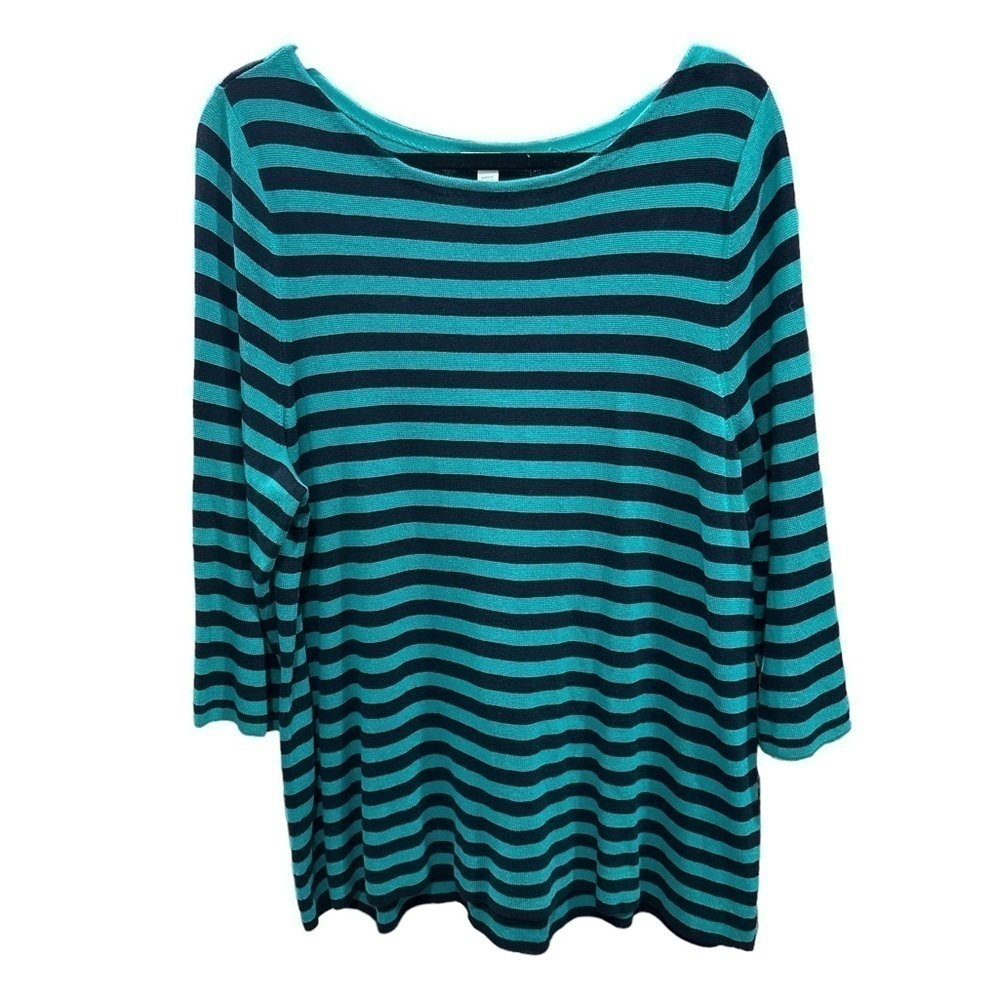 J. Jill Stripped Casual Knit Top Size: XL